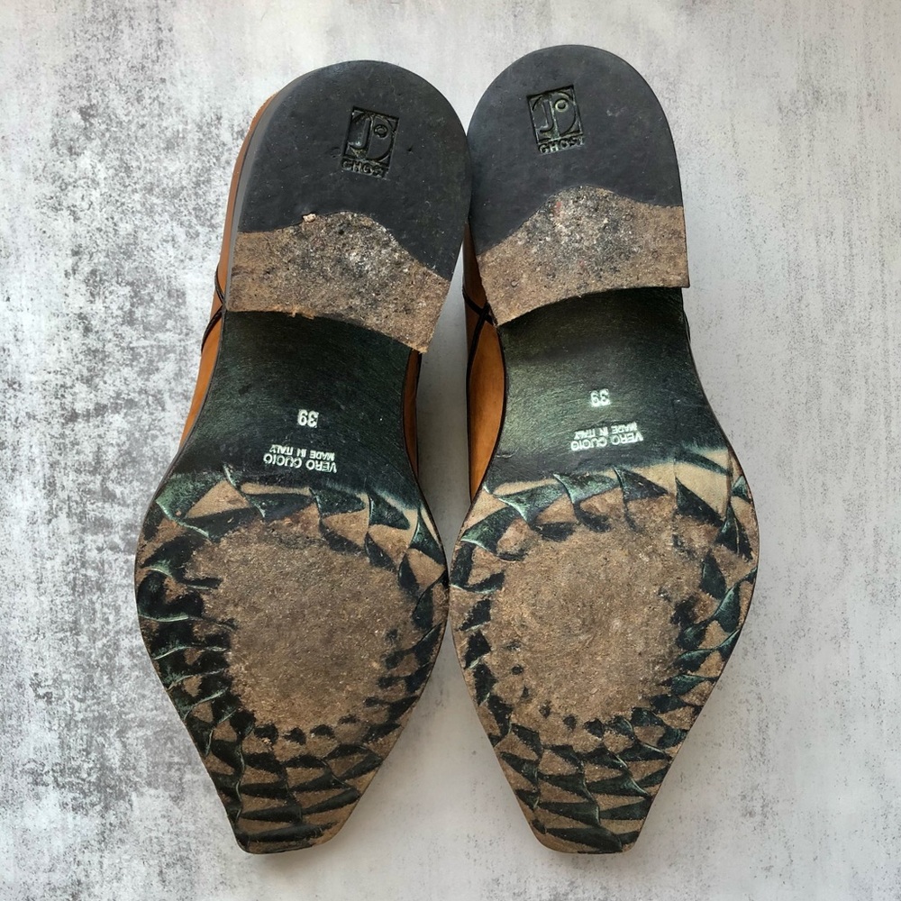 Jo Ghost Leather Square Toe Italian Loafers - Picture 7 of 9